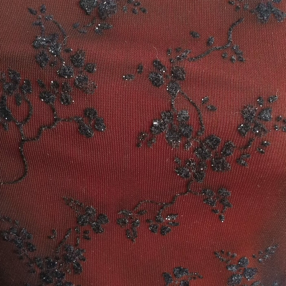 90's Red and Black Maxi Dress Size Medium - Picture 8 of 9